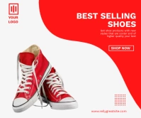 Fashion Shoes Brand Persegi Panjang Besar template