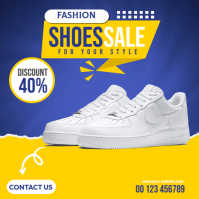黄色 Shoe Sale Instagram Post Template