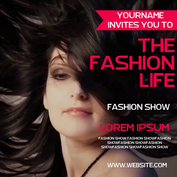 FASHION SHOW AD SOCIAL MEDIA TEMPLATE Quadrado (1:1)
