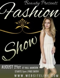 FASHION SHOW AD VIDEO/SOCIAL MEDIA Flyer (US Letter) template
