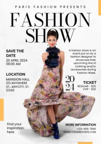 Fashion Show Event Magazine Style A4 template