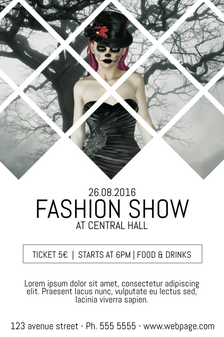 Fashion Show Event Flyer Template With Background Photo Postermywall