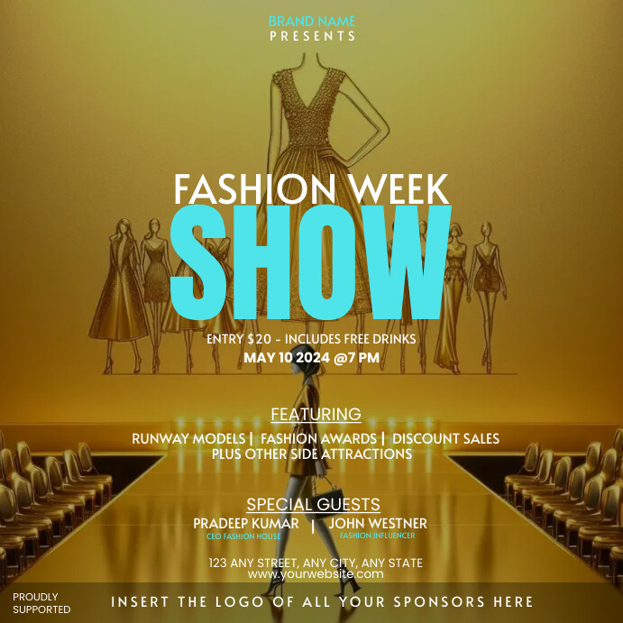 Fashion Show Flyer Iphosti le-Instagram template