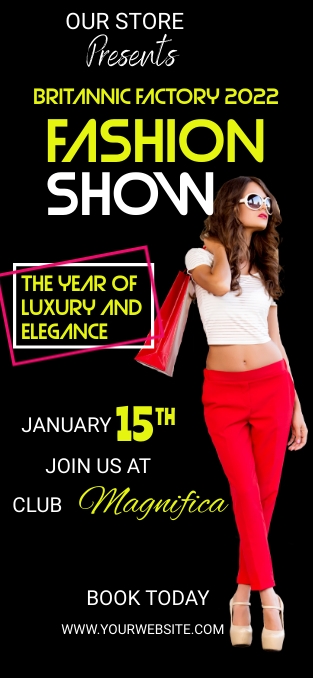fashion show flyer template Snapchat Geofilter