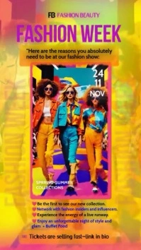 Fashion Show Poster Templates Reel de Instagram