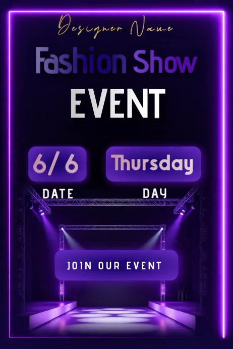 Fashion Show Event Posters Template | PosterMyWall