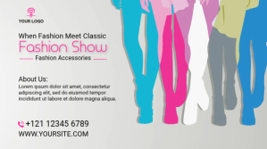 White Fashion Show Twitter-opslag Template