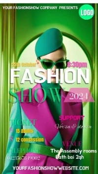 Fashion show video templates design Instagram Reel