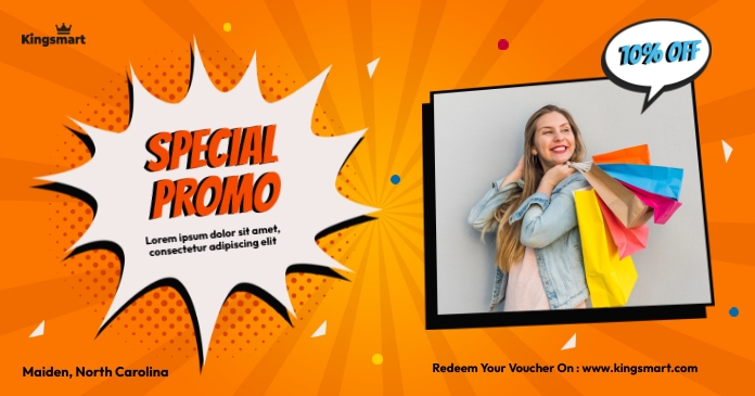 Fashion Special Promo Ads Gedeelde afbeelding op Facebook template