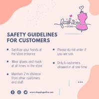 Fashion Store Reopening Guidelines Post Instagram Plasing template