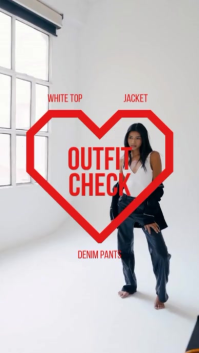 白色 Fashion Outfit Instagram Reel Template