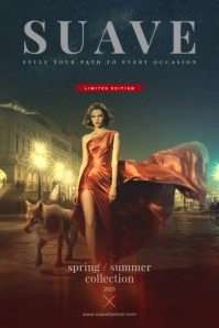 Fashion Video Poster โปสเตอร์ template