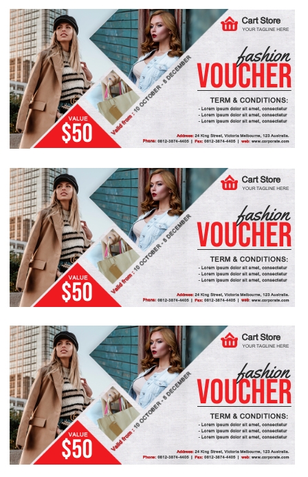Fashion Voucher Design Template | PosterMyWall