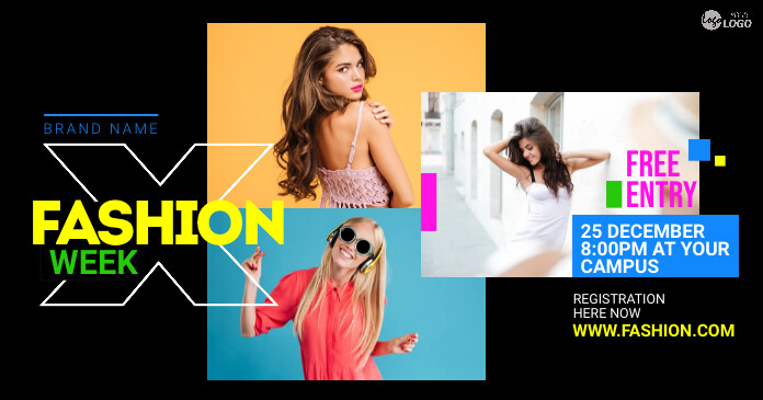 Fashion Week Event Cover Template | PosterMyWall