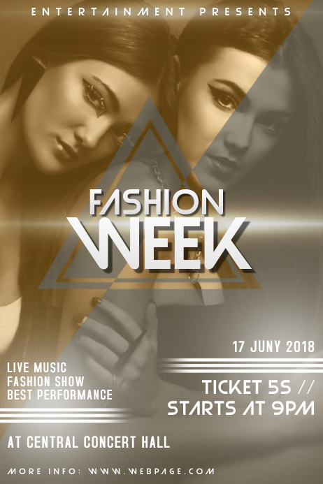 Fashion Week Event Flyer Template Postermywall