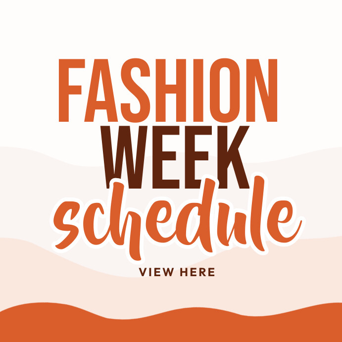 Fashion Week Schedule