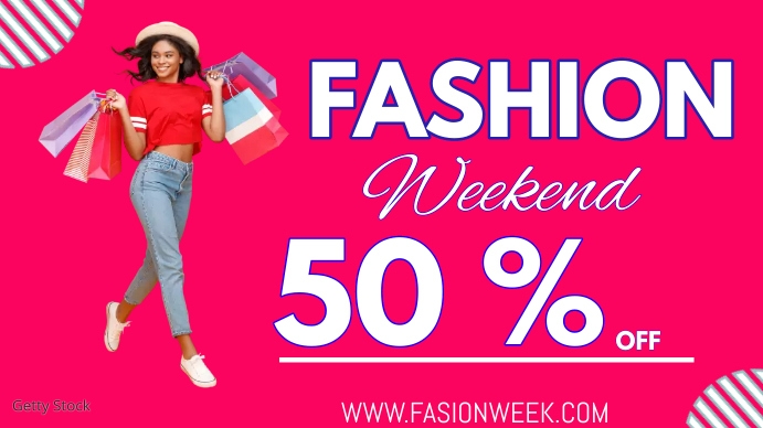 FASHION WEEKEND 50 % OFF Template | PosterMyWall