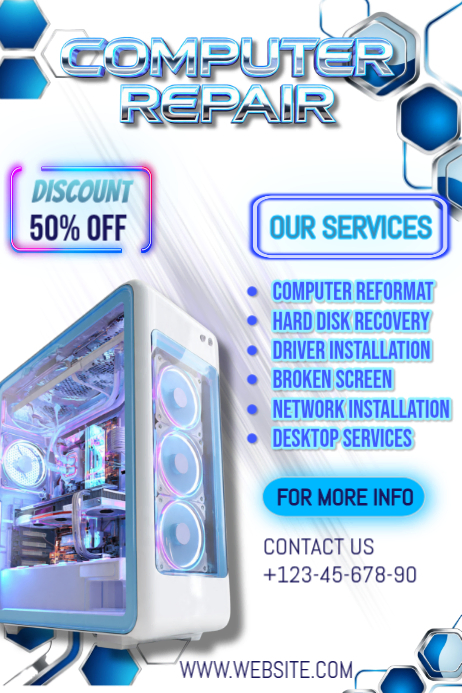 Fast & Reliable Computer Repair Template | PosterMyWall