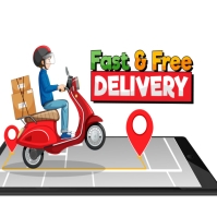 Fast and free delivery poster Template | PosterMyWall