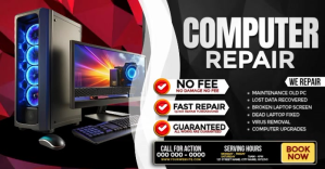 Negro Computer Repair Services Facebook 共享图片 Template