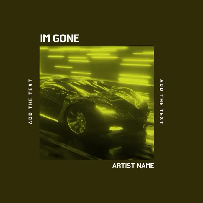 fast car album cover sports car template