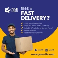 Fast delivery services instagram template