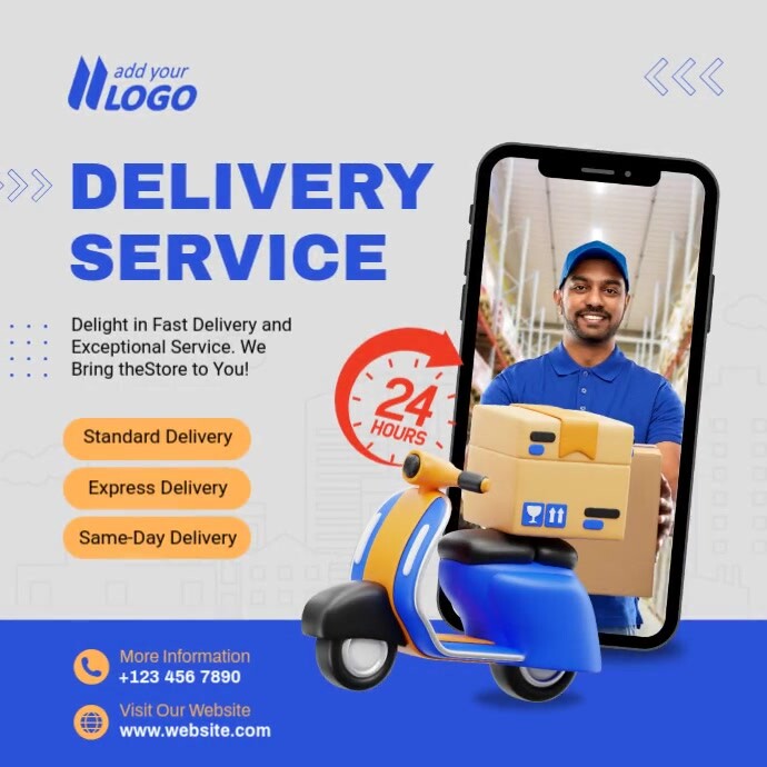 Copy of Fast delivery services instagram template | PosterMyWall