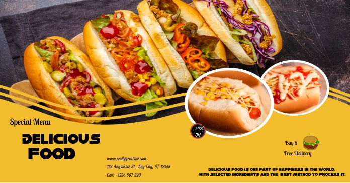 fast food ad facebook ad(2) template