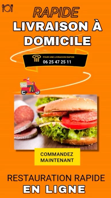 fast food ad story template | PosterMyWall