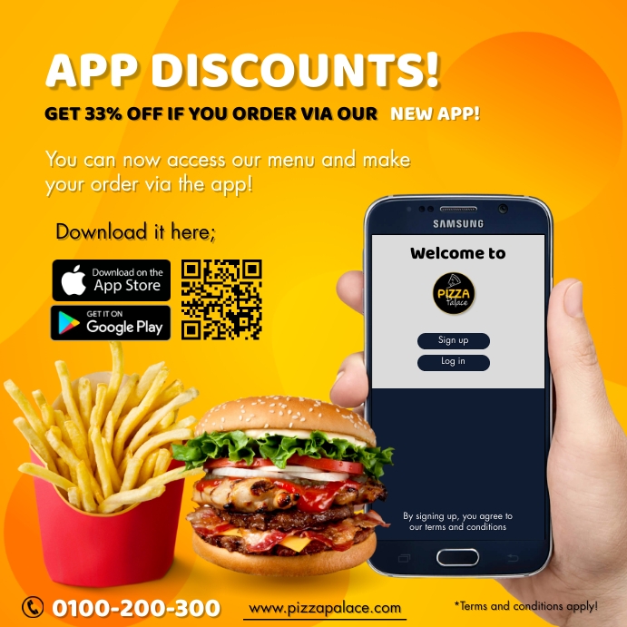 fast food app Template | PosterMyWall