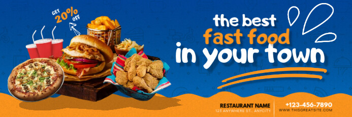 Fast Food Bsnner Fast Food Banner Template | PosterMyWall