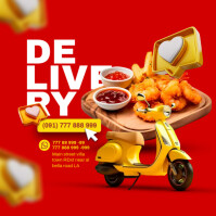 Fast food delivery Message Instagram template