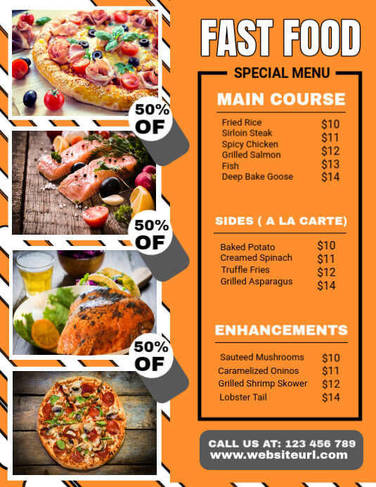 FAST FOOD Flyer (US Letter) template