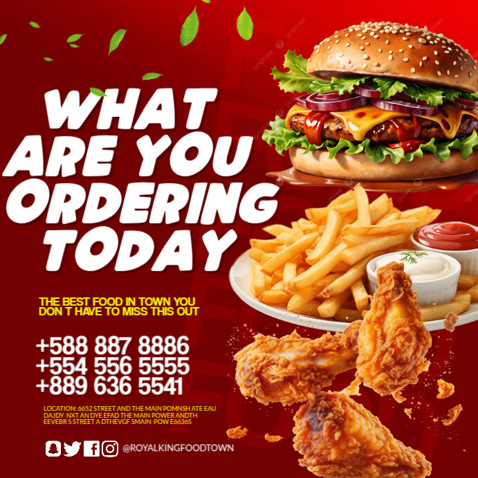 fast food Instagram Post template