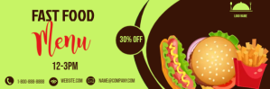 Fast Food Encabezado de Twitter template