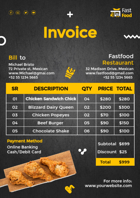 Fast food design template | PosterMyWall