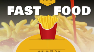 Orange Fast Food Festival Facebook Cover Video Template