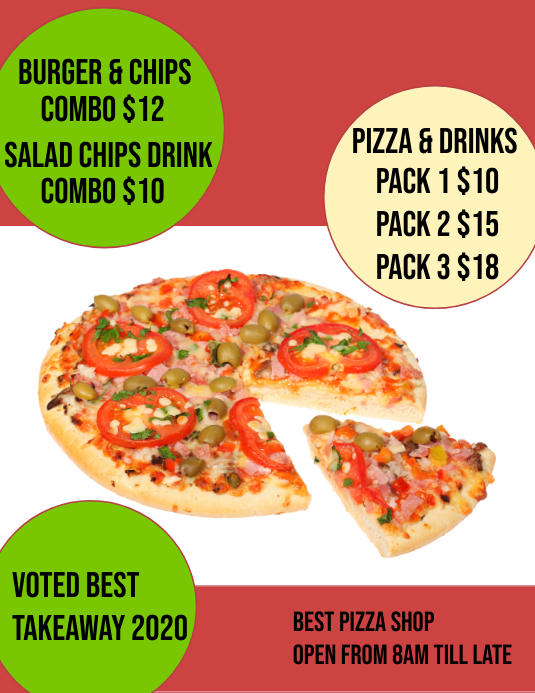 Fast Food Flyer Vorlage Postermywall