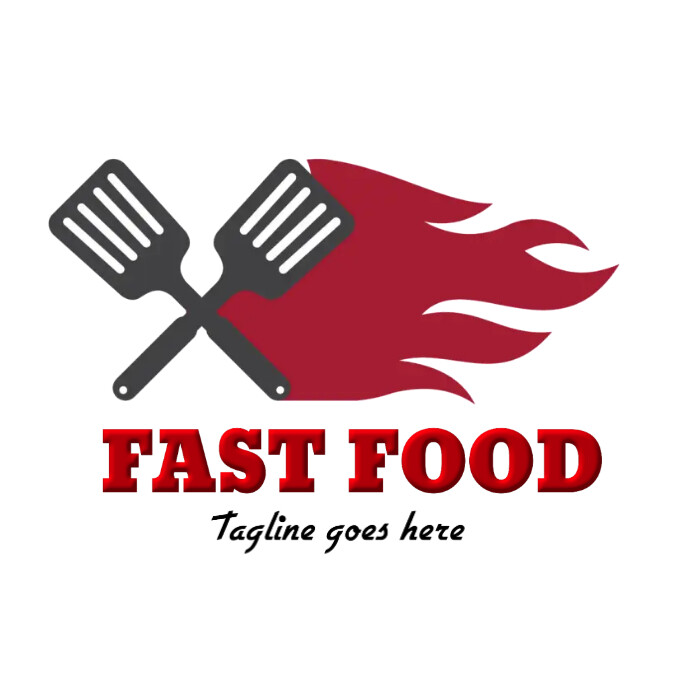 Fast food logo,chef logo,Restaurant logo,fire Template | PosterMyWall