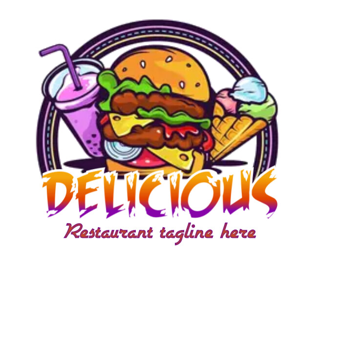 Fast food logo,burger,icecream,drink logo ico template