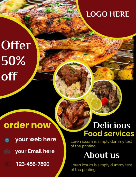 Fast food menu card Template | PosterMyWall