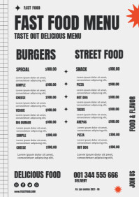 Fast Food Menu Template | PosterMyWall