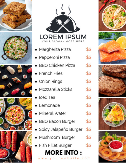 fast food menu list Templat | PosterMyWall