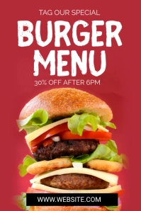 Fast Food Offer with Tasty Burger Template Графика Tumblr