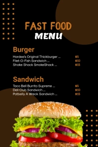 Fast Food Pinterest Pinterest-Grafik template