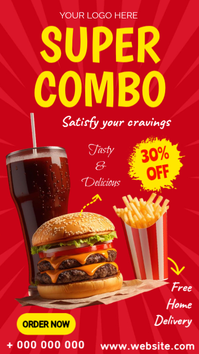 Fast Food Promotion Flyer Template | PosterMyWall