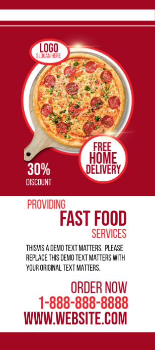 Food Rack Card Fast Food Rack Card Template | PosterMyWall