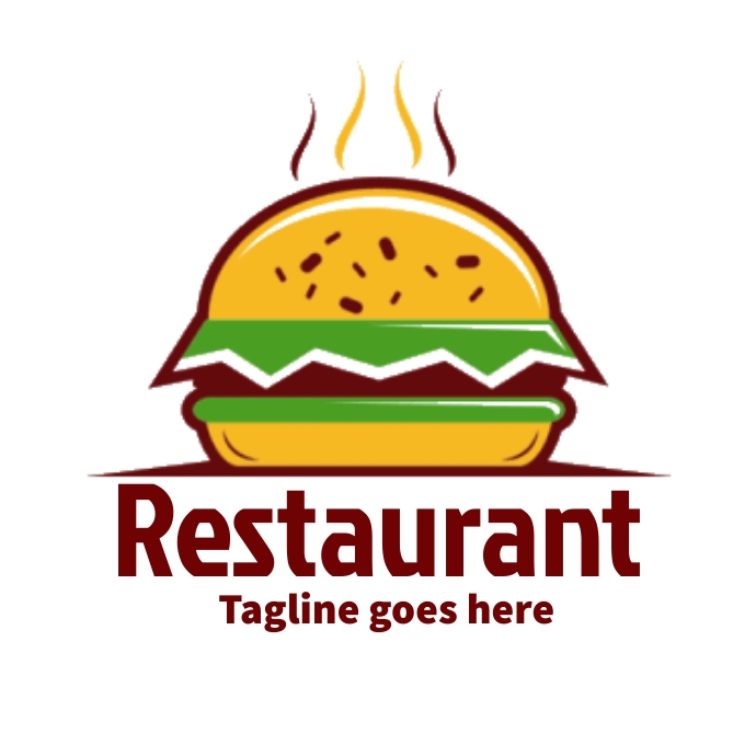 Fast food restaurant logo, Berger logo template