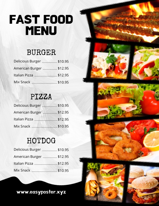 Example Of Fast Food Menu How To Make A Fast Food Restaurant Menu