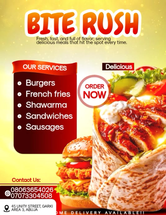 Fast Food Restaurant Promotion Template | PosterMyWall